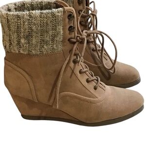 Wedge Ankle Sock Boots, Size 9 M, Madden Girl